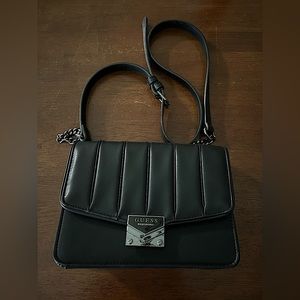 NWOT Guess Los Angeles black faux leather crossbody bag